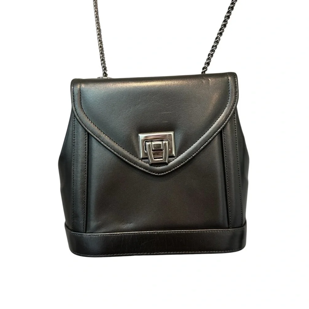 Elegant pewter metallic Leather Frenchy of California made in USA Women's Bag